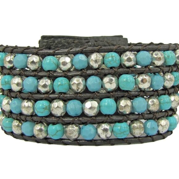Urban Outfitters Blue and Silver Wrap Bracelet - Picture 2 of 2